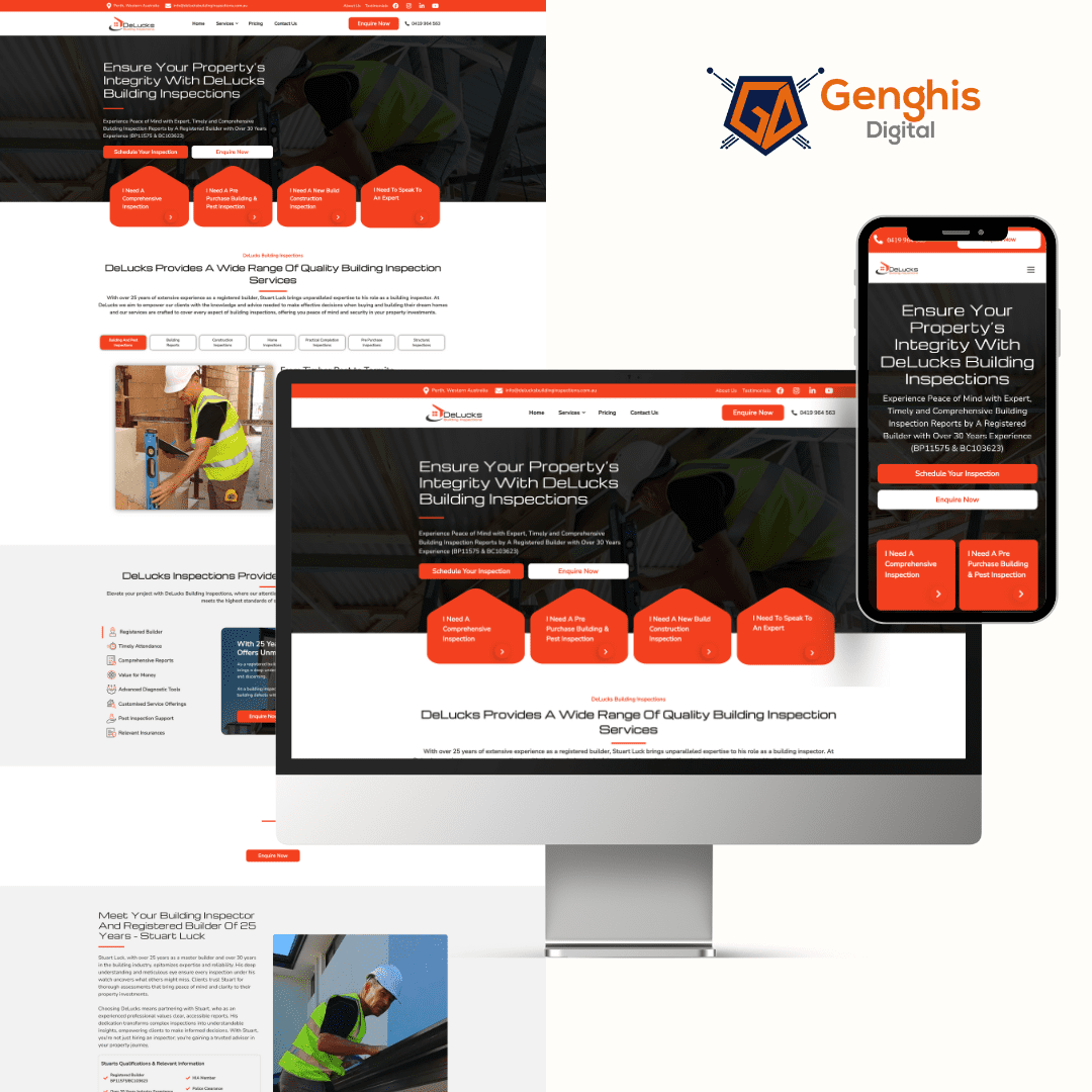 DeLucks Building Inspections - Web Design