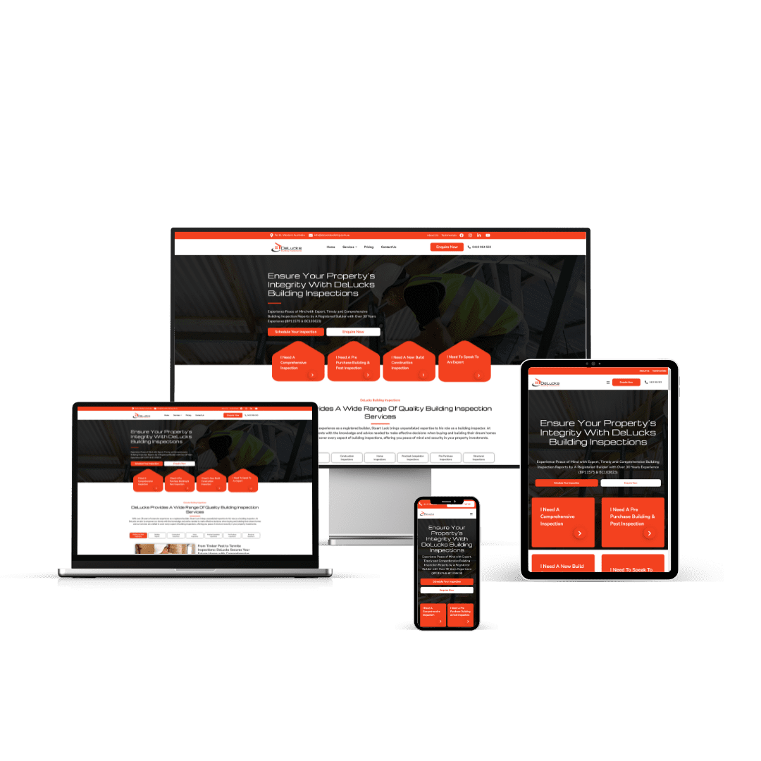 DeLucks Building Inspections - Web Design
