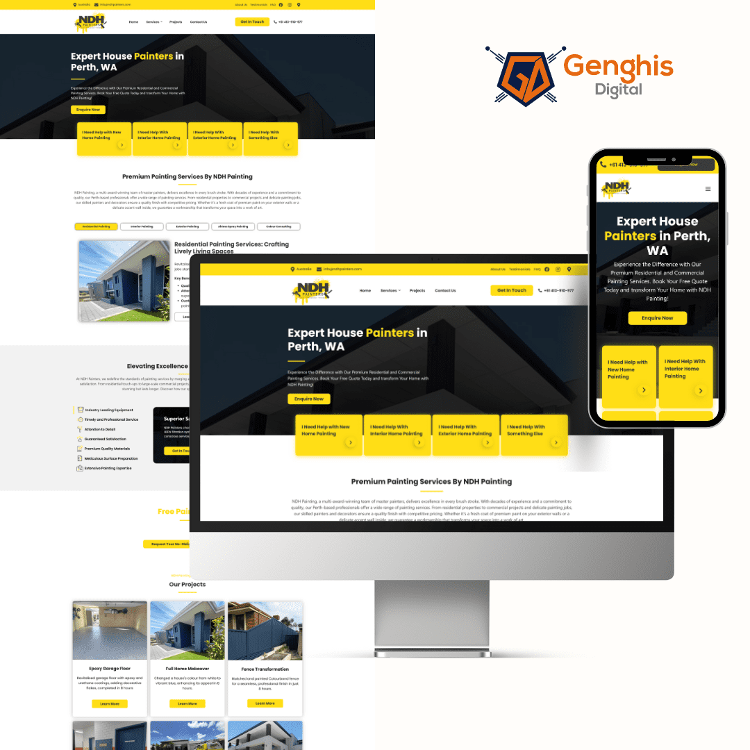 NDH painters web design