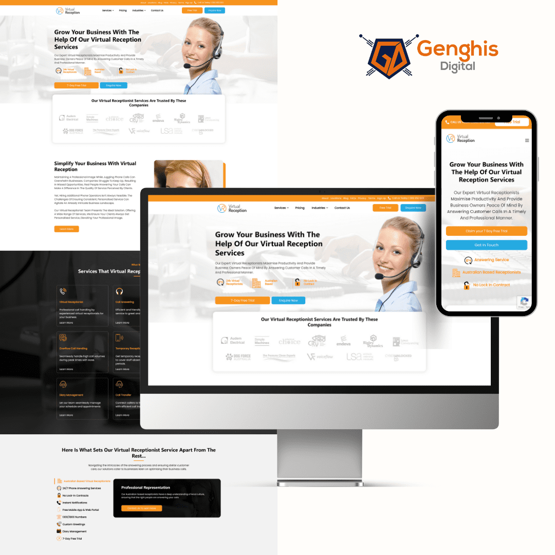 Virtual Reception website design