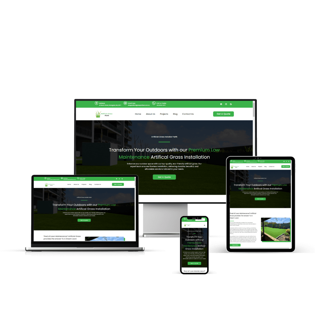 Artificial Grass Perth - Web Design