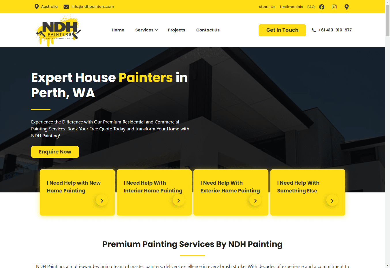 NDH Painters - Web Design