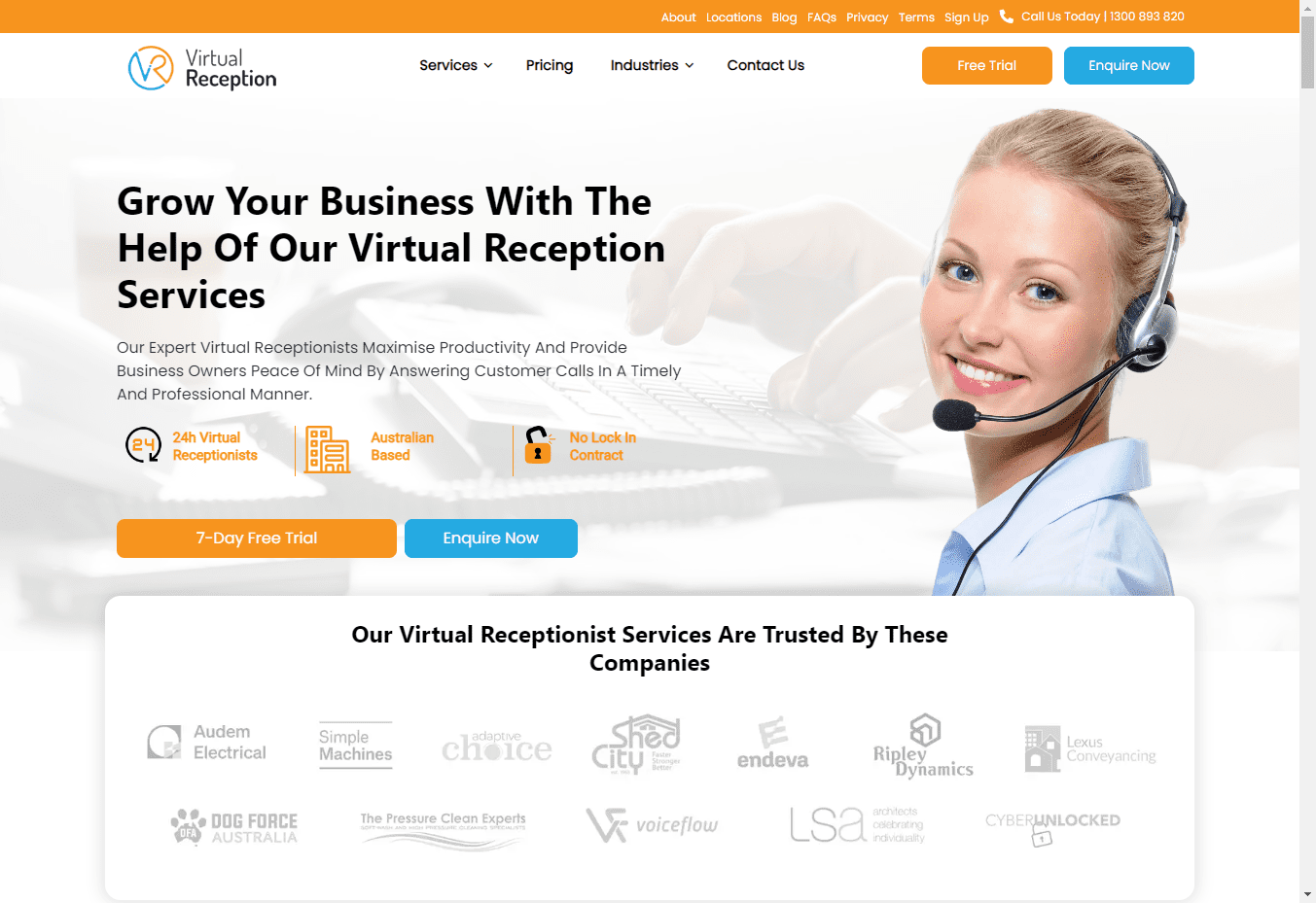 Virtual Reception - Web Design