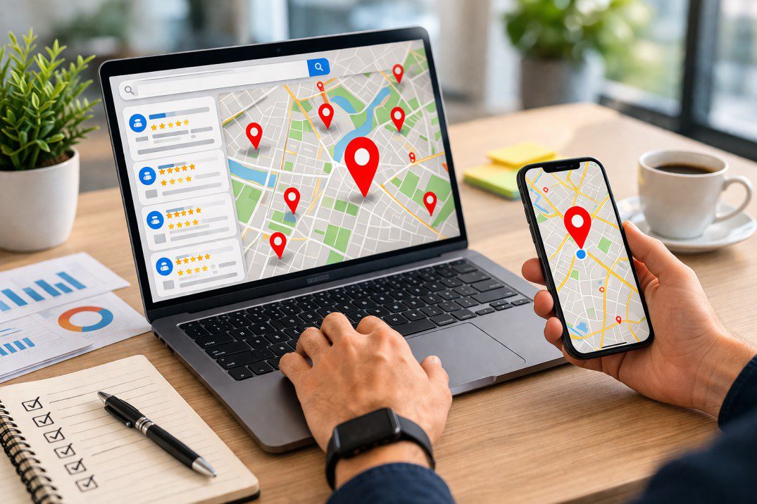 GMB digital marketing strategy showing Google Maps ranking and local business visibility
