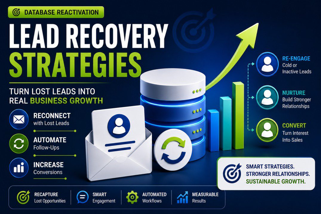 Database reactivation lead recovery strategies infographic for Perth business growth and customer re-engagement